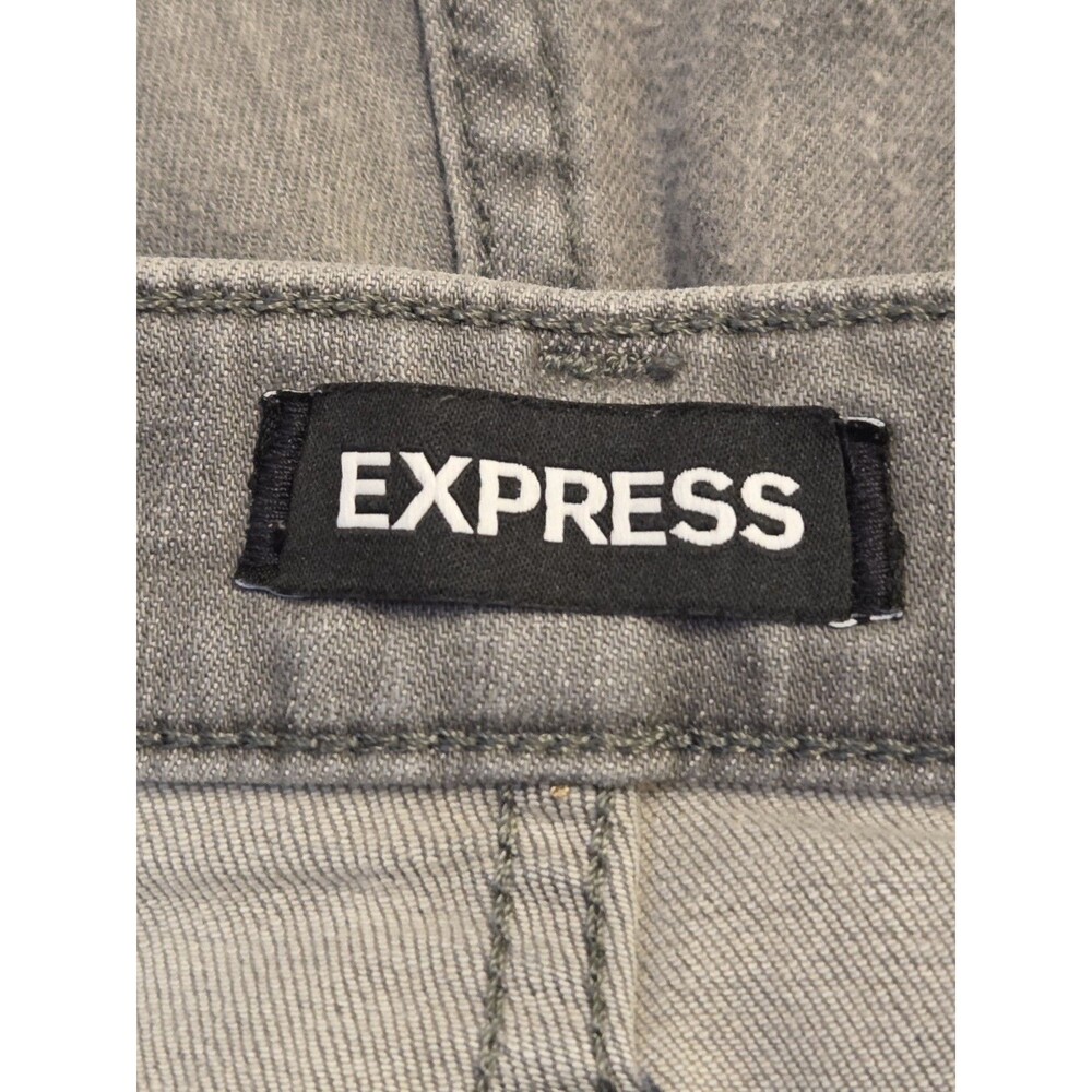 Express Skinny Jeans Men’s 33x30 Gray Stretch Slim Fit Denim Modern Casual - Picture 7 of 12